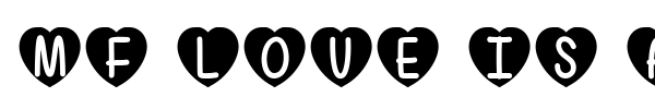 Mf Love Is Awesome font preview